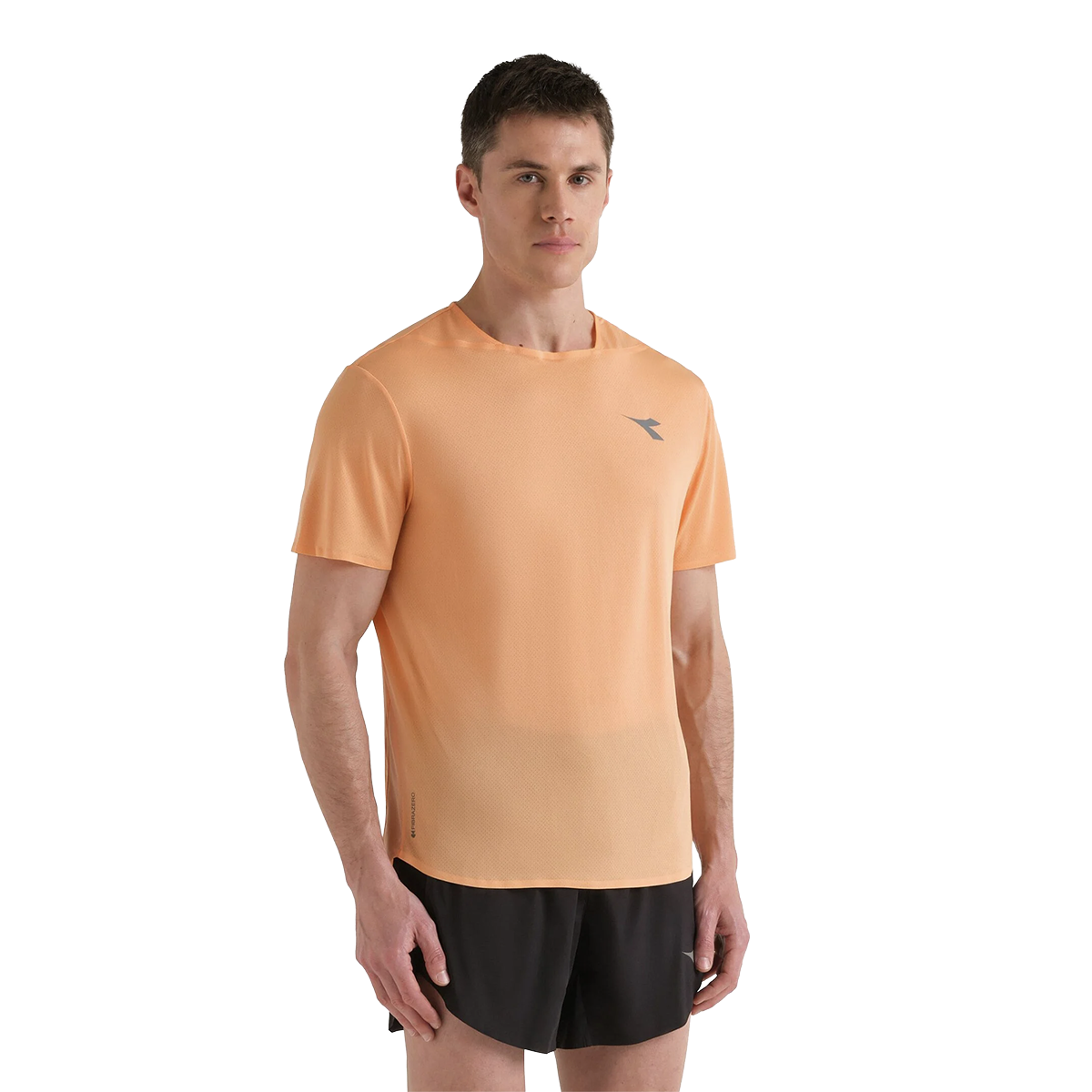 Diadora SS T-Shirt Super Light Fibrazero — Peach Cobbler — Size Large — Side View