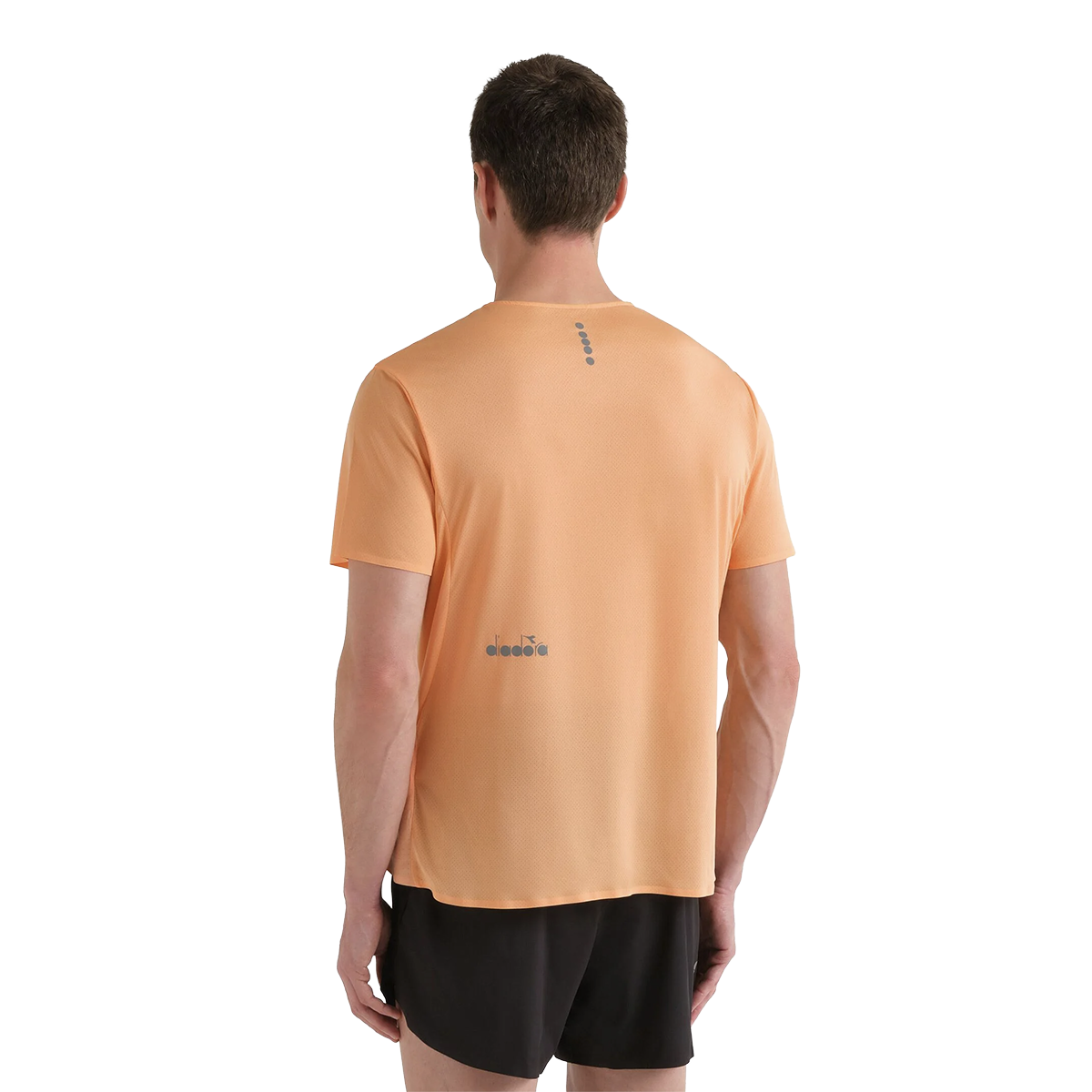 Diadora SS T-Shirt Super Light Fibrazero — Peach Cobbler — Size Large — Back View