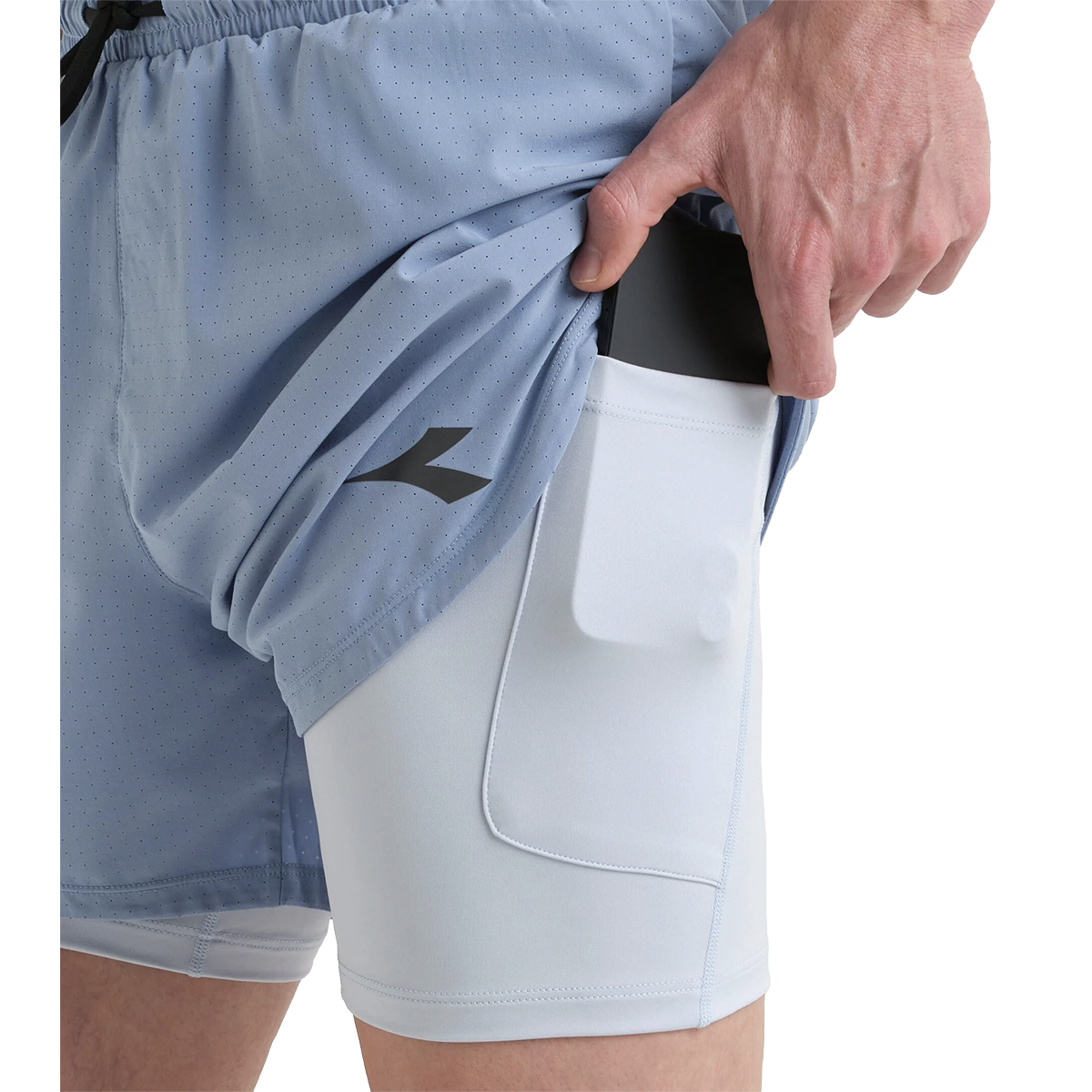 Diadora Shorts 2in 1.5 — Endless Sky — Size XSmall — Top View