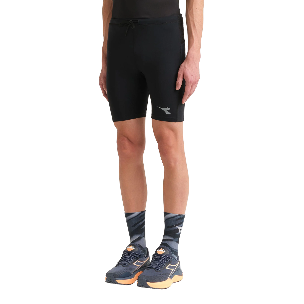 Diadora Short Tights Super Light Fibrazero — Black — Size XSmall — Front View