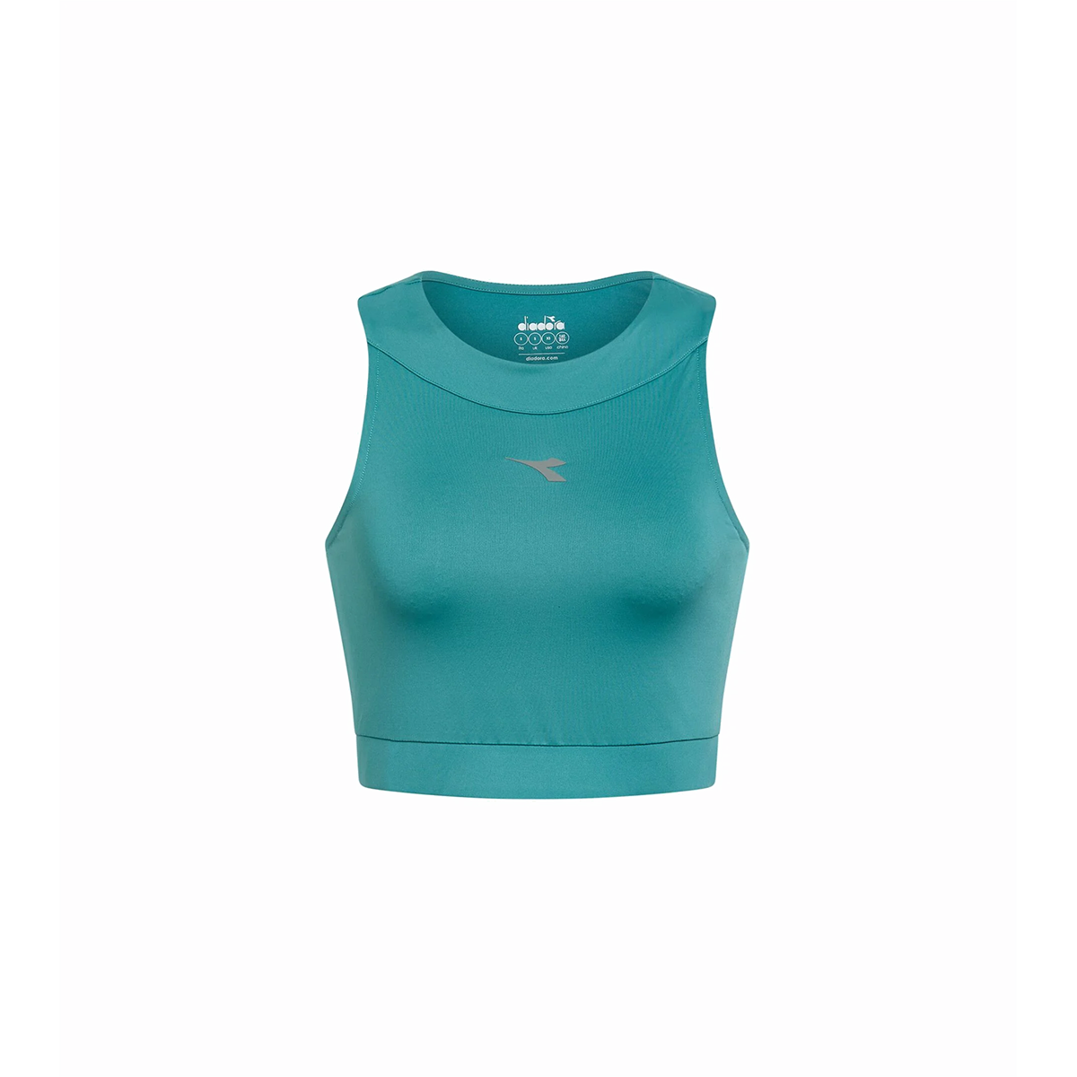 Diadora Crop Top Run Tank — Black — Size XXSmall — Side View