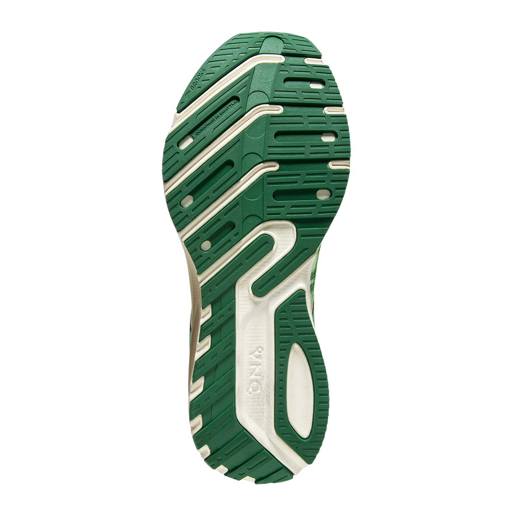 Brooks Launch 10 Run Lucky — Toucan - Verdant - Vanilla — Size B — Width 7 — Top View