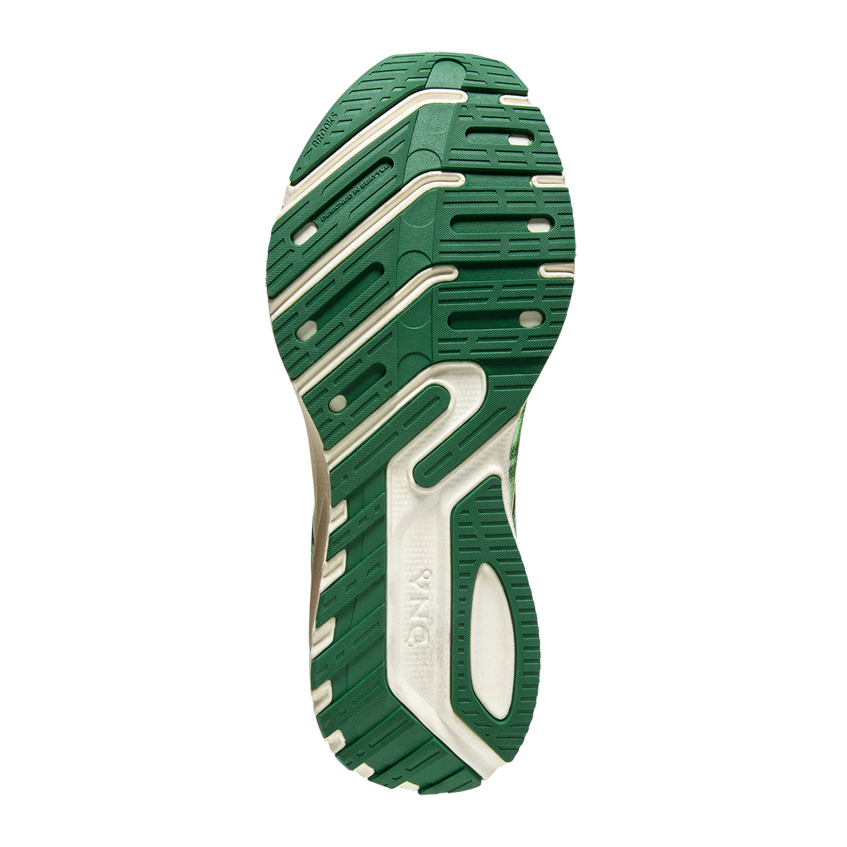 Brooks Launch 10 Run Lucky — Toucan - Verdant - Vanilla — Size B — Width 7 — Top View