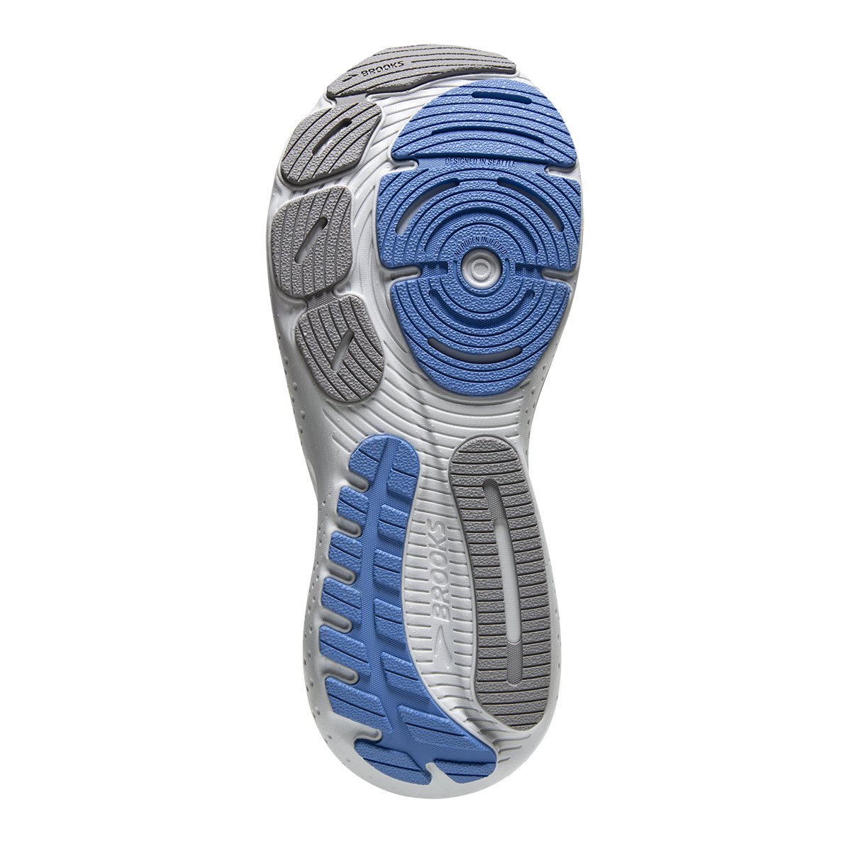 Brooks Glycerin 21 Abstract Pack — Oyster - Black - Orchid Bouquet — Size B — Width 5 — Top View
