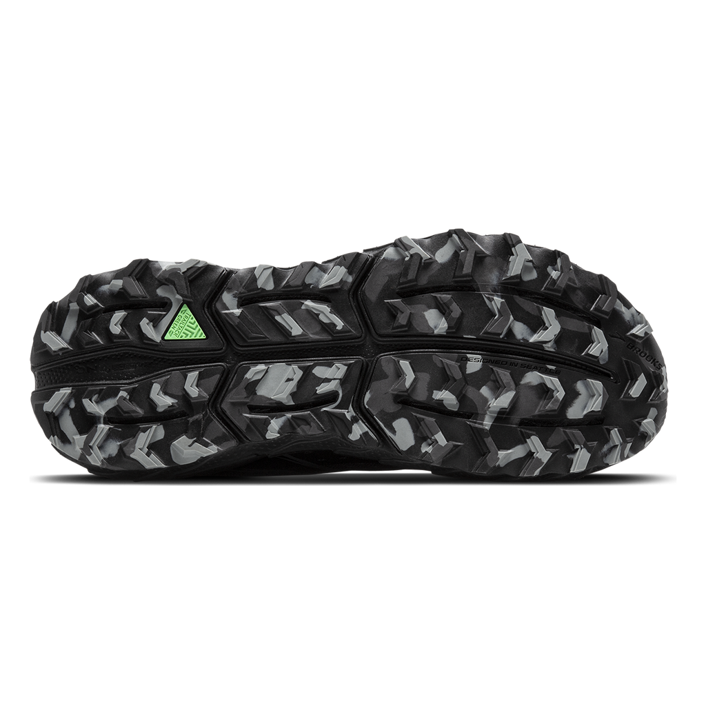 Brooks Cascadia 18 — Black - Blue Wash -  Flame — Size B — Width 7 — Top View