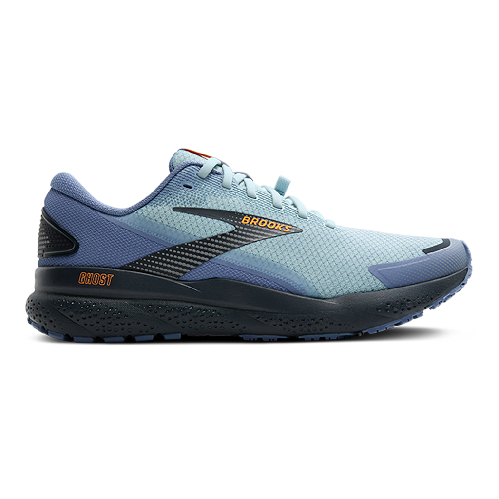 Brooks Ghost 16 Weatherized — Country Blue - Winter Sky - Ebony — Size D — Width 8 — Front View