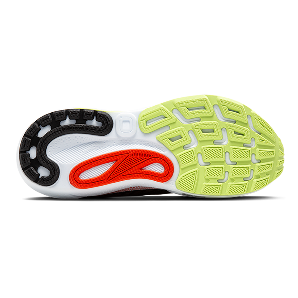 Brooks Adrenaline GTS 24 Black - Mandarin Red - Green — Black - Mandarin Red - Green — Size D — Width 10.5 — Top View