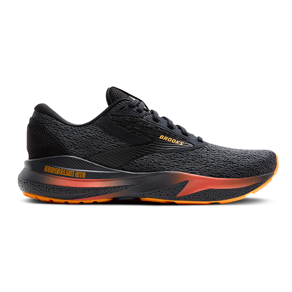 Brooks Adrenaline GTS 24 Black - Ebony - Burnt Sienna — Black - Ebony - Burnt Sienna — Size D — Width 7 — Front View