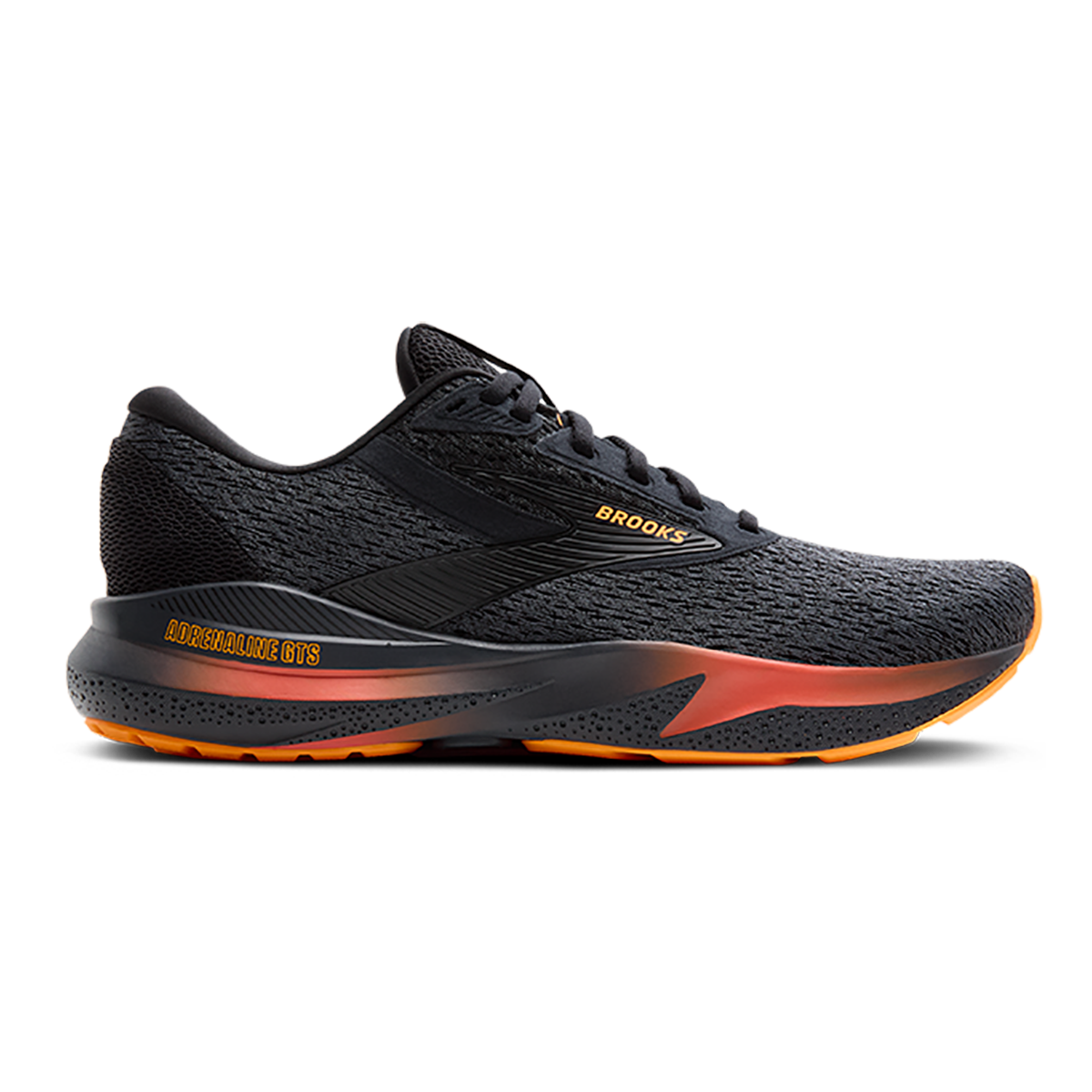 Brooks Adrenaline GTS 24 Black - Ebony - Burnt Sienna — Black - Ebony - Burnt Sienna — Size D — Width 7 — Front View