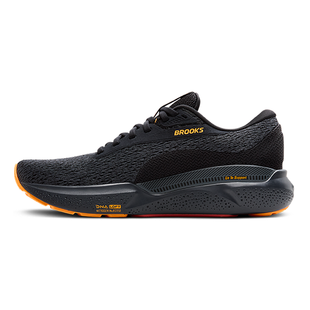Brooks Adrenaline GTS 24 Black - Ebony - Burnt Sienna — Black - Ebony - Burnt Sienna — Size D — Width 7 — Side View