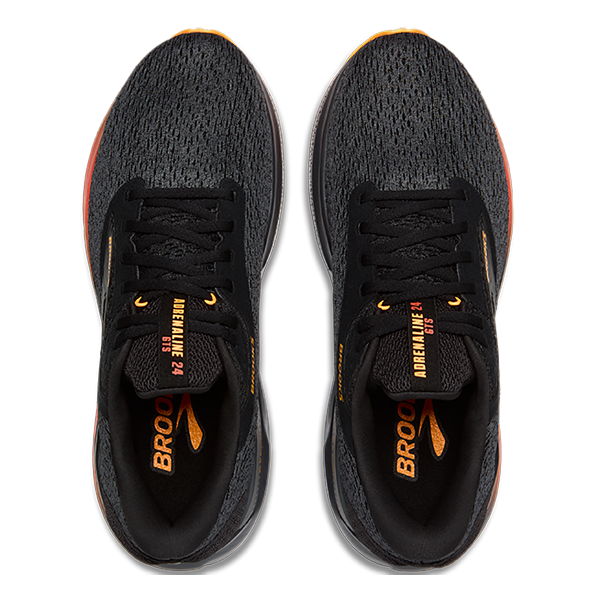 Brooks Adrenaline GTS 24 Black - Ebony - Burnt Sienna — Black - Ebony - Burnt Sienna — Size D — Width 7 — Back View