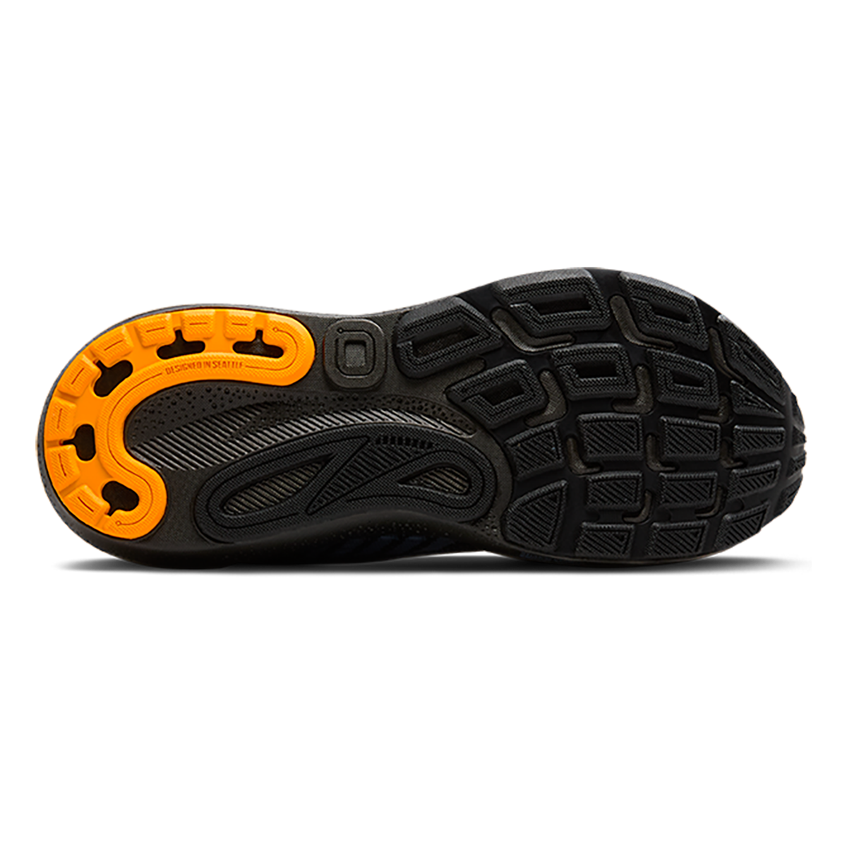 Brooks Adrenaline GTS 24 Black - Country Blue - Orange — Black - Country Blue - Orange — Size D — Width 7 — Top View
