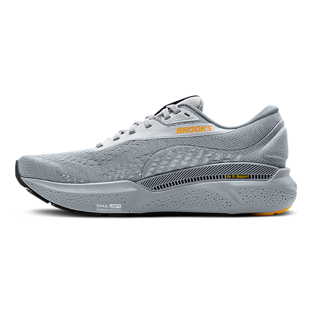 Brooks Adrenaline GTS 24 Alloy - White - Gold Fusion — Alloy - White - Gold Fusion — Size B — Width 7 — Side View