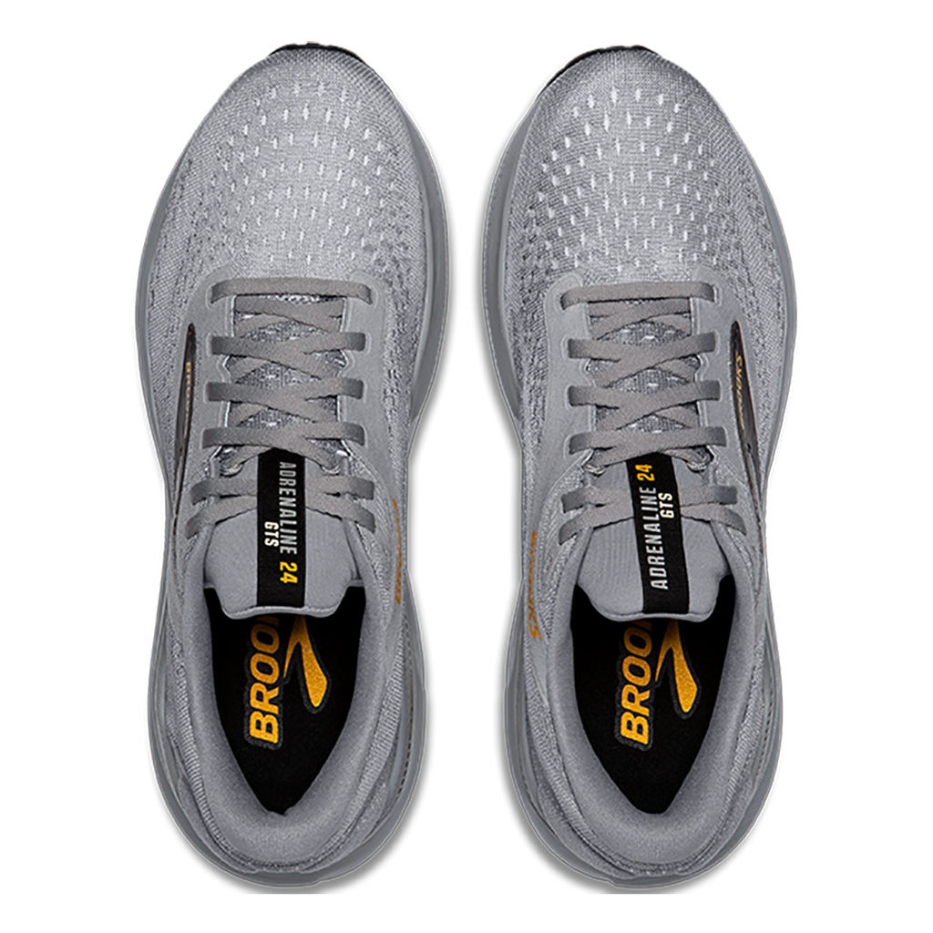 Brooks Adrenaline GTS 24 Alloy - White - Gold Fusion — Alloy - White - Gold Fusion — Size B — Width 7 — Back View