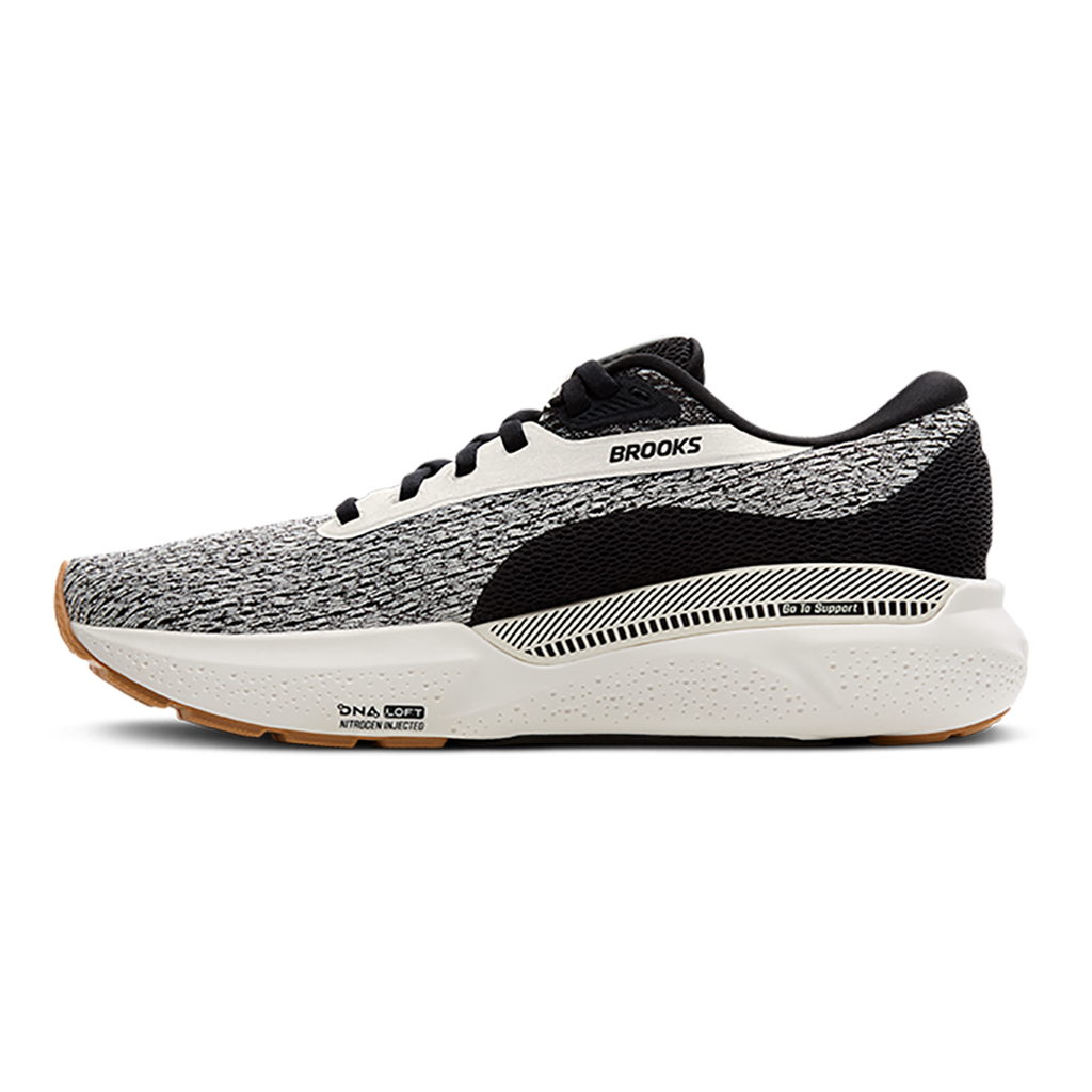 Brooks Adrenaline GTS 24 Coconut - Black - Biscuit — Coconut - Black - Biscuit — Size D — Width 7 — Side View