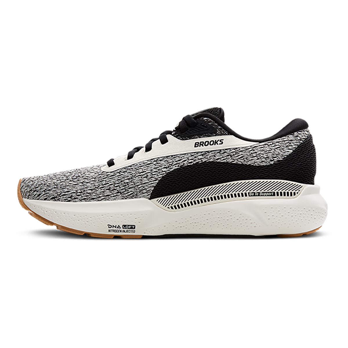 Brooks Adrenaline GTS 24 Coconut - Black - Biscuit — Coconut - Black - Biscuit — Size B — Width 5 — Side View