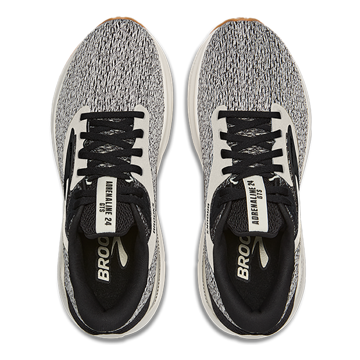 Brooks Adrenaline GTS 24 Coconut - Black - Biscuit — Coconut - Black - Biscuit — Size B — Width 5 — Back View