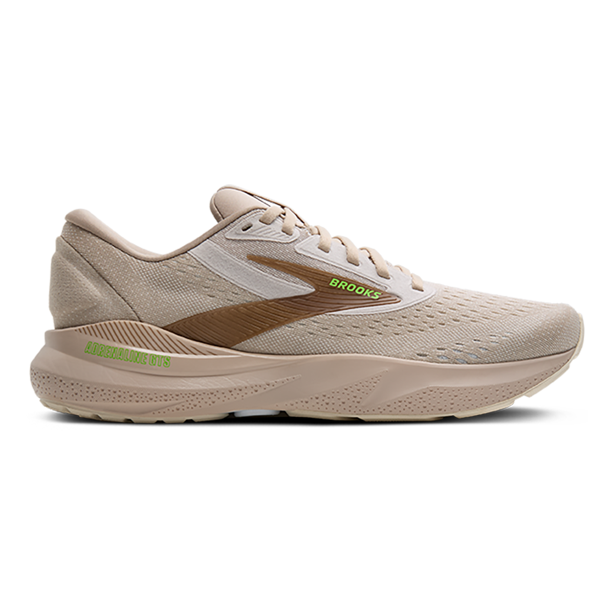 Brooks Adrenaline GTS 24 Chateau Grey - Portabella - Green — Chateau Grey - Portabella - Green — Size D — Width 7 — Front View