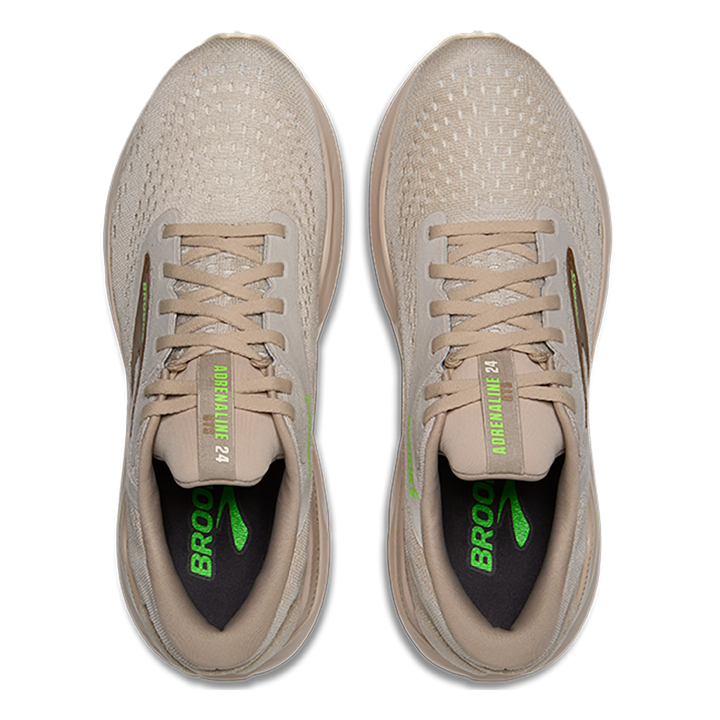 Brooks Adrenaline GTS 24 Chateau Grey - Portabella - Green — Chateau Grey - Portabella - Green — Size D — Width 7 — Back View