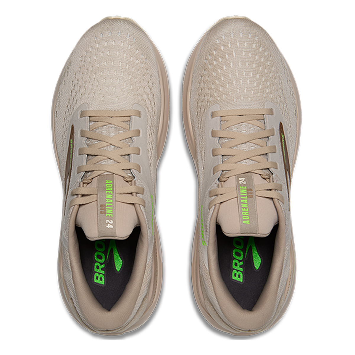 Brooks Adrenaline GTS 24 Chateau Grey - Portabella - Green — Chateau Grey - Portabella - Green — Size D — Width 7 — Back View