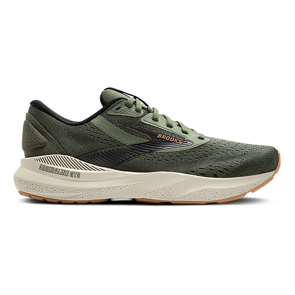 Brooks Adrenaline GTS 24 Thyme - Black - Chateau Grey — Thyme - Black - Chateau Grey — Size D — Width 7 — Front View
