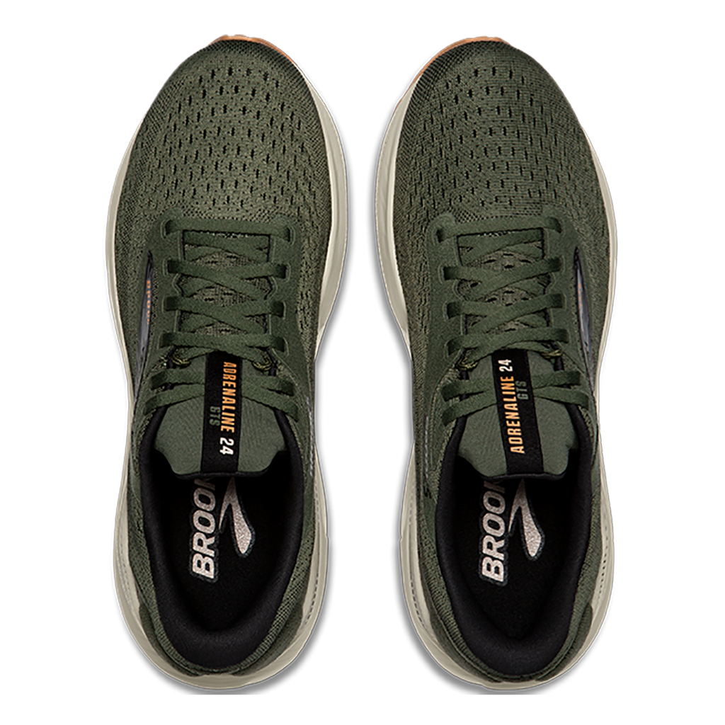 Brooks Adrenaline GTS 24 Thyme - Black - Chateau Grey — Thyme - Black - Chateau Grey — Size D — Width 7 — Back View