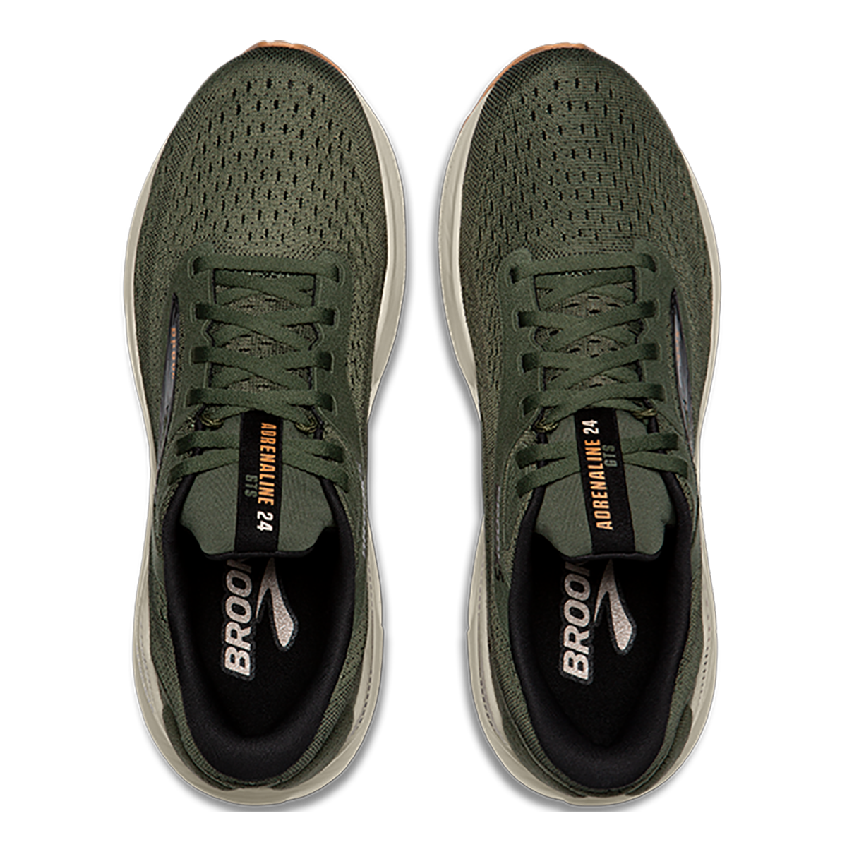 Brooks Adrenaline GTS 24 Thyme - Black - Chateau Grey — Thyme - Black - Chateau Grey — Size D — Width 7 — Back View