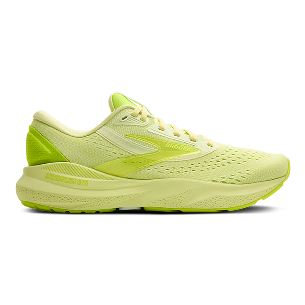 Brooks Adrenaline GTS 24 Lime Green - Nightlife — Lime Green - Nightlife — Size D — Width 7 — Front View