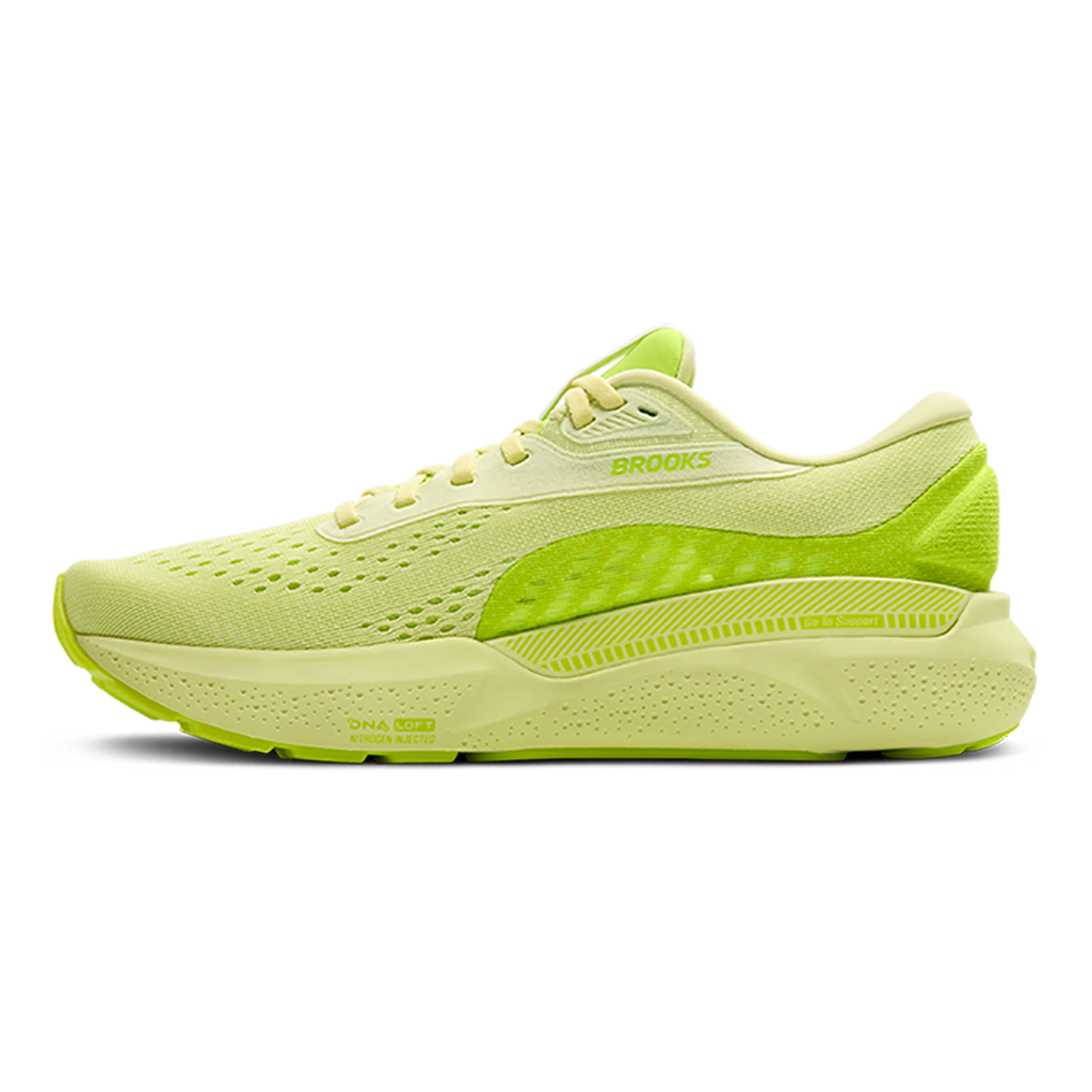 Brooks Adrenaline GTS 24 Lime Green - Nightlife — Lime Green - Nightlife — Size D — Width 7 — Side View