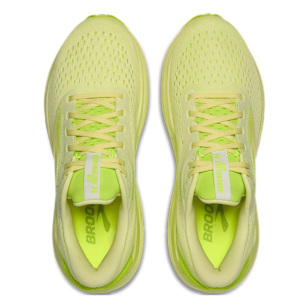 Brooks Adrenaline GTS 24 Lime Green - Nightlife — Lime Green - Nightlife — Size D — Width 7 — Back View