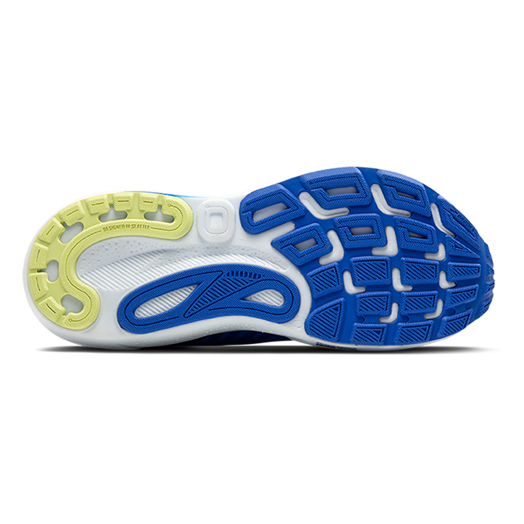 Brooks Adrenaline GTS 24 Cobalt - Neo Yellow - Peacoat — Cobalt - Neo Yellow - Peacoat — Size D — Width 7 — Top View