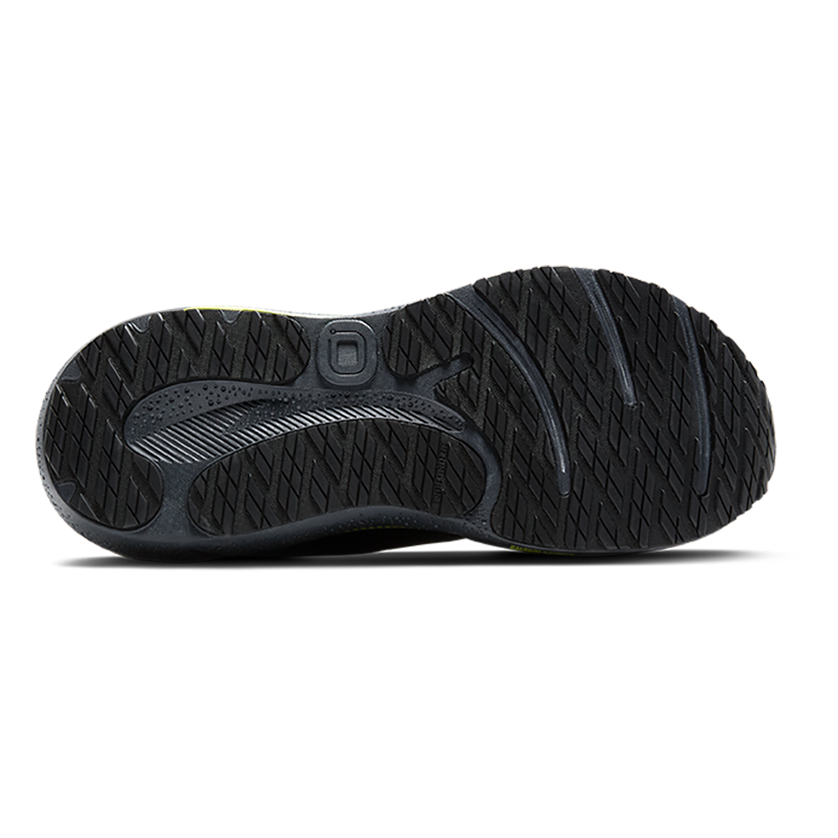 Brooks Adrenaline GTS 24 Weatherized — Black - Ebony - New Yellow — Size D — Width 8.5 — Top View