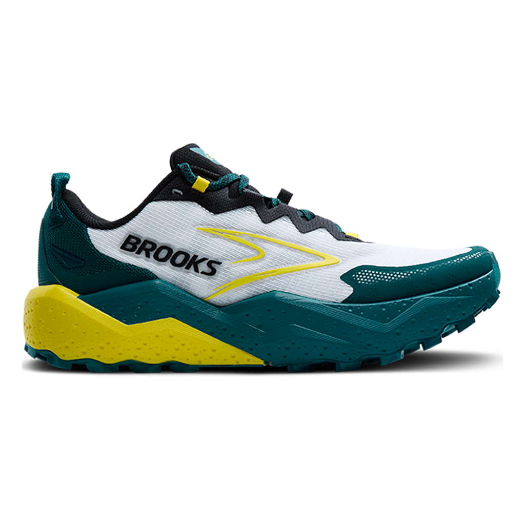 Brooks Caldera 8 — Bit of Blue - Quince - Celestial — Size D — Width 9 — Front View