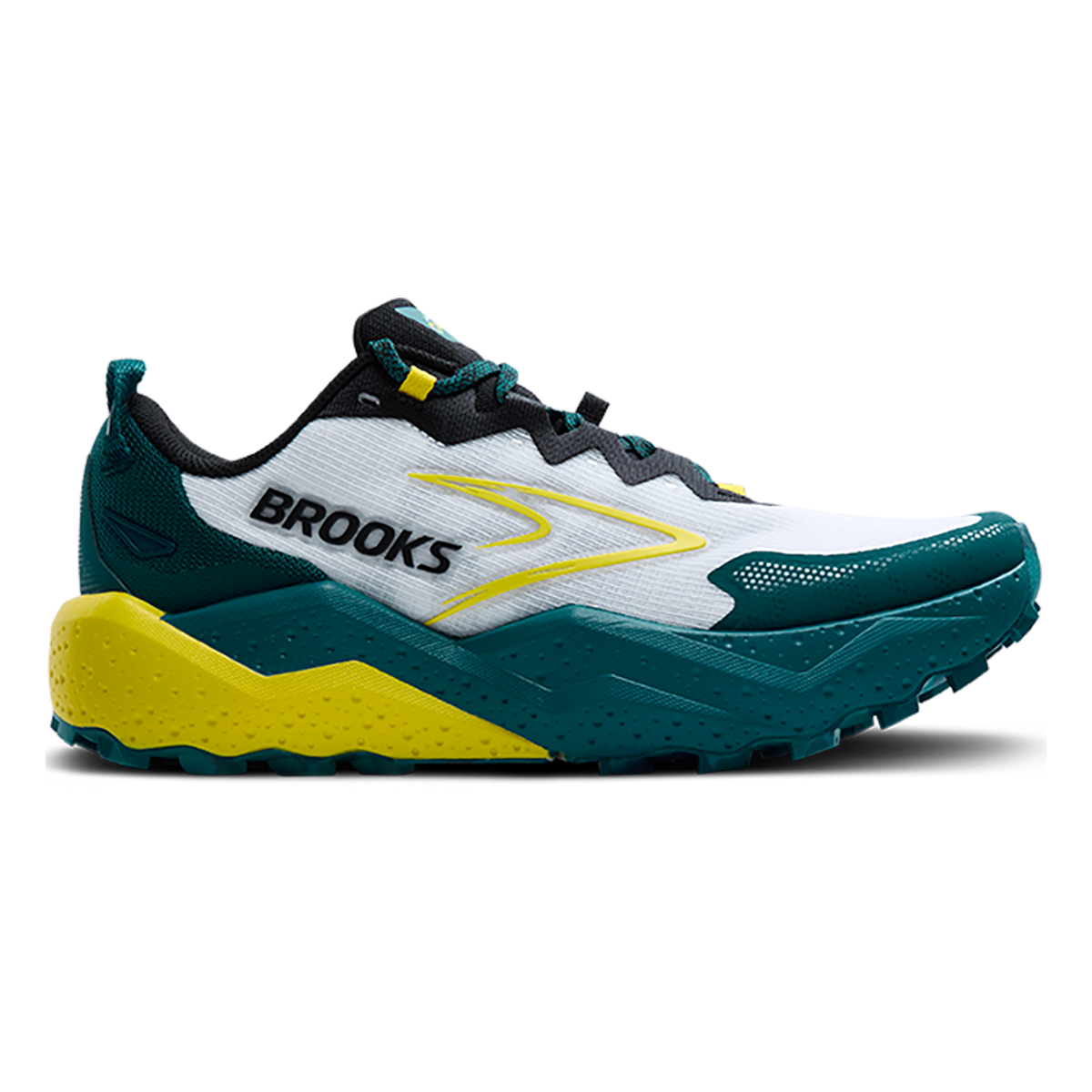 Brooks Caldera 8 — Bit of Blue - Quince - Celestial — Size D — Width 9 — Front View