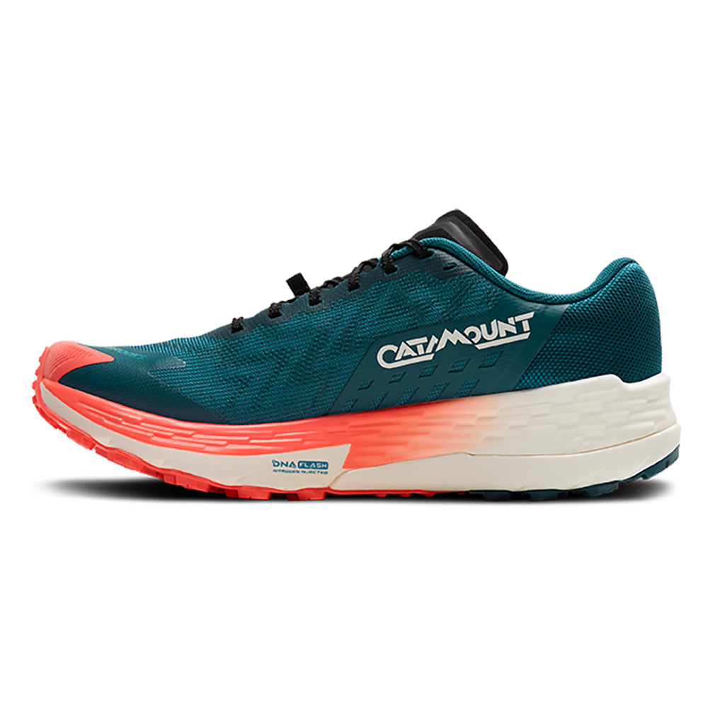 Brooks Catamount 4 — Legion Blue - Celestial - Flame — Size D — Width 9 — Side View