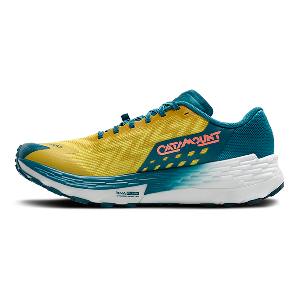 Brooks Catamount 4 — Legion Blue - Celestial - Flame — Size D — Width 9 — Lifestyle View
