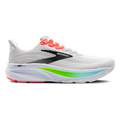 Brooks Ghost 17 — White - Pink Clay - Gecko — Size D — Width 7 — Front View