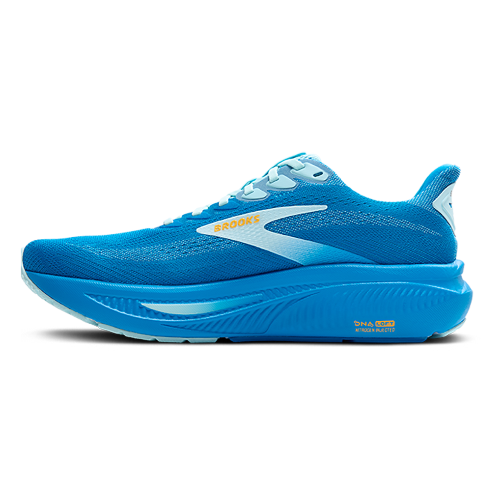 Brooks Ghost 17 — White - Pink Clay - Gecko — Size D — Width 7 — Lifestyle View