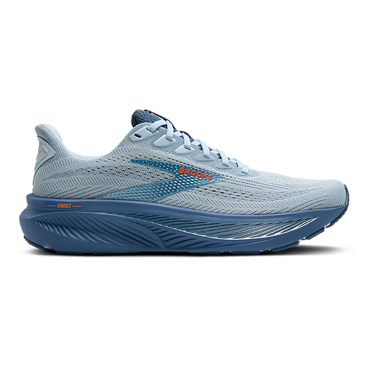 Brooks Ghost 17 — White - Pink Clay - Gecko — Size D — Width 7 — Alternate View 9