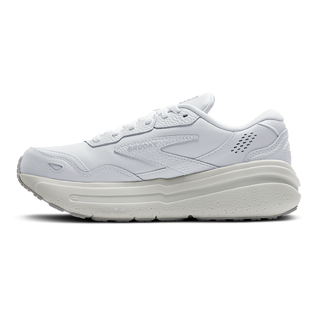 Brooks Ghost Max Leather — Black - Black — Size D — Width 8 — Side View
