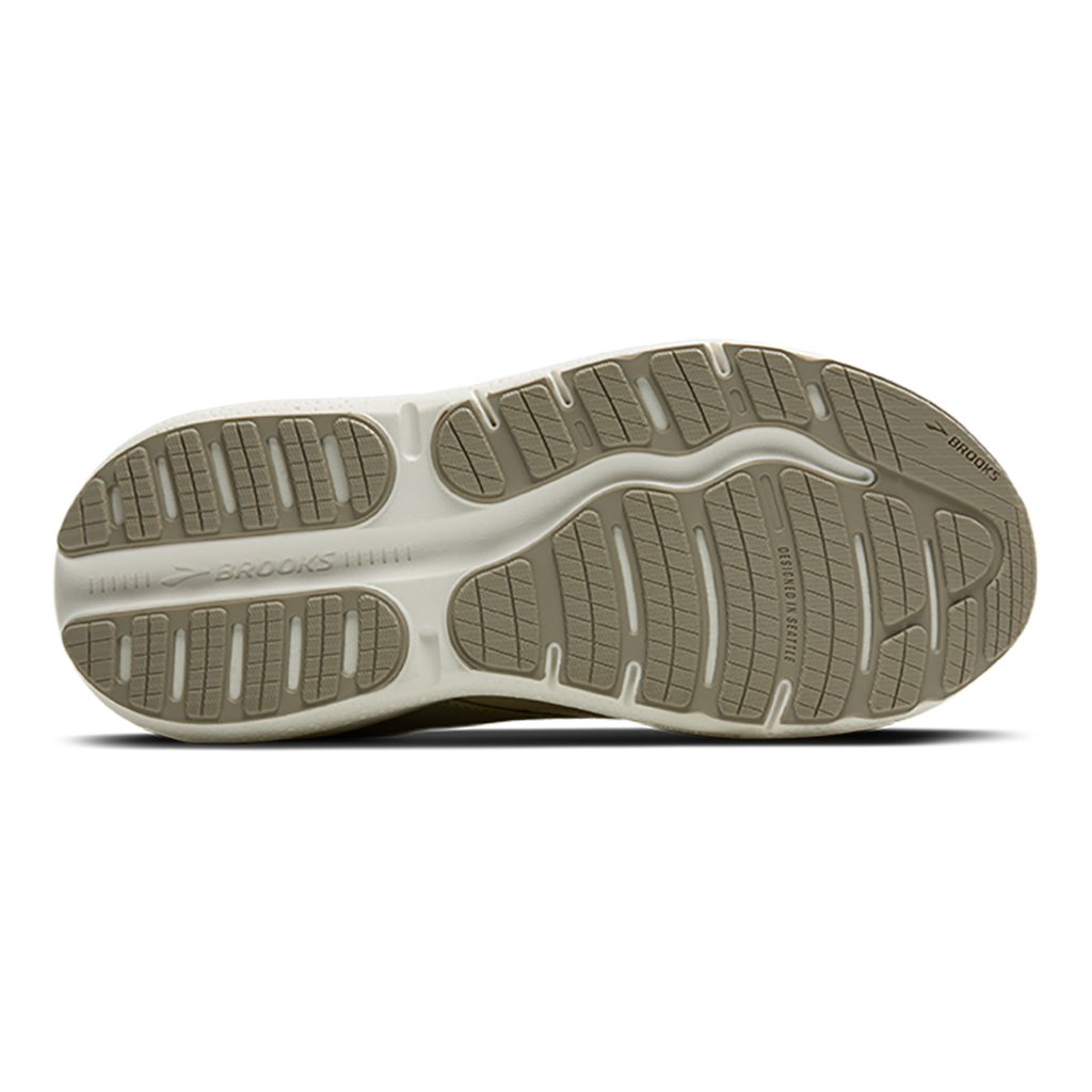 Brooks Ghost Max SE — London Fog - Green Haze - Coconut — Size D — Width 8.5 — Top View