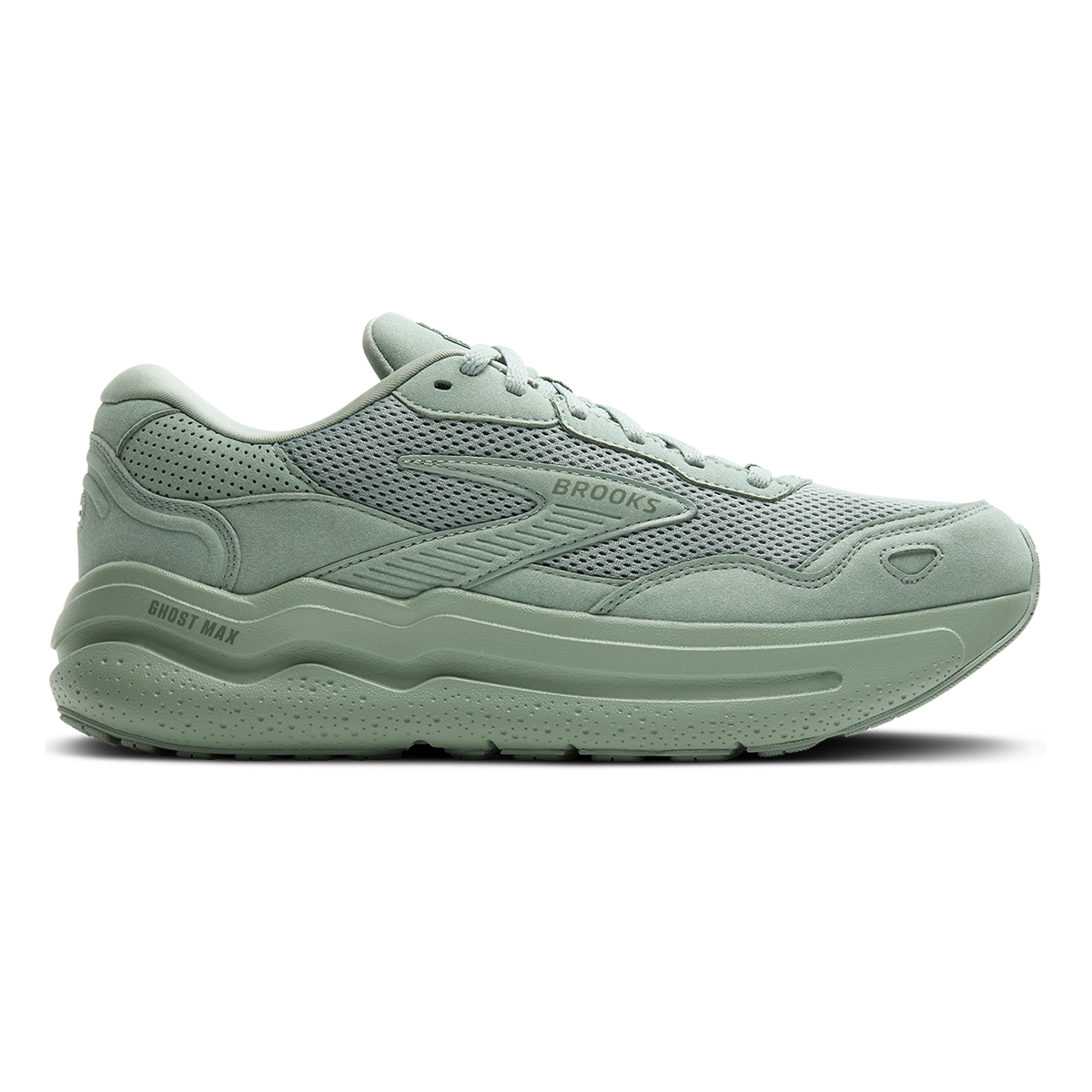 Brooks Ghost Max SE — London Fog - Green Haze - Coconut — Size D — Width 8.5 — Alternate View 13