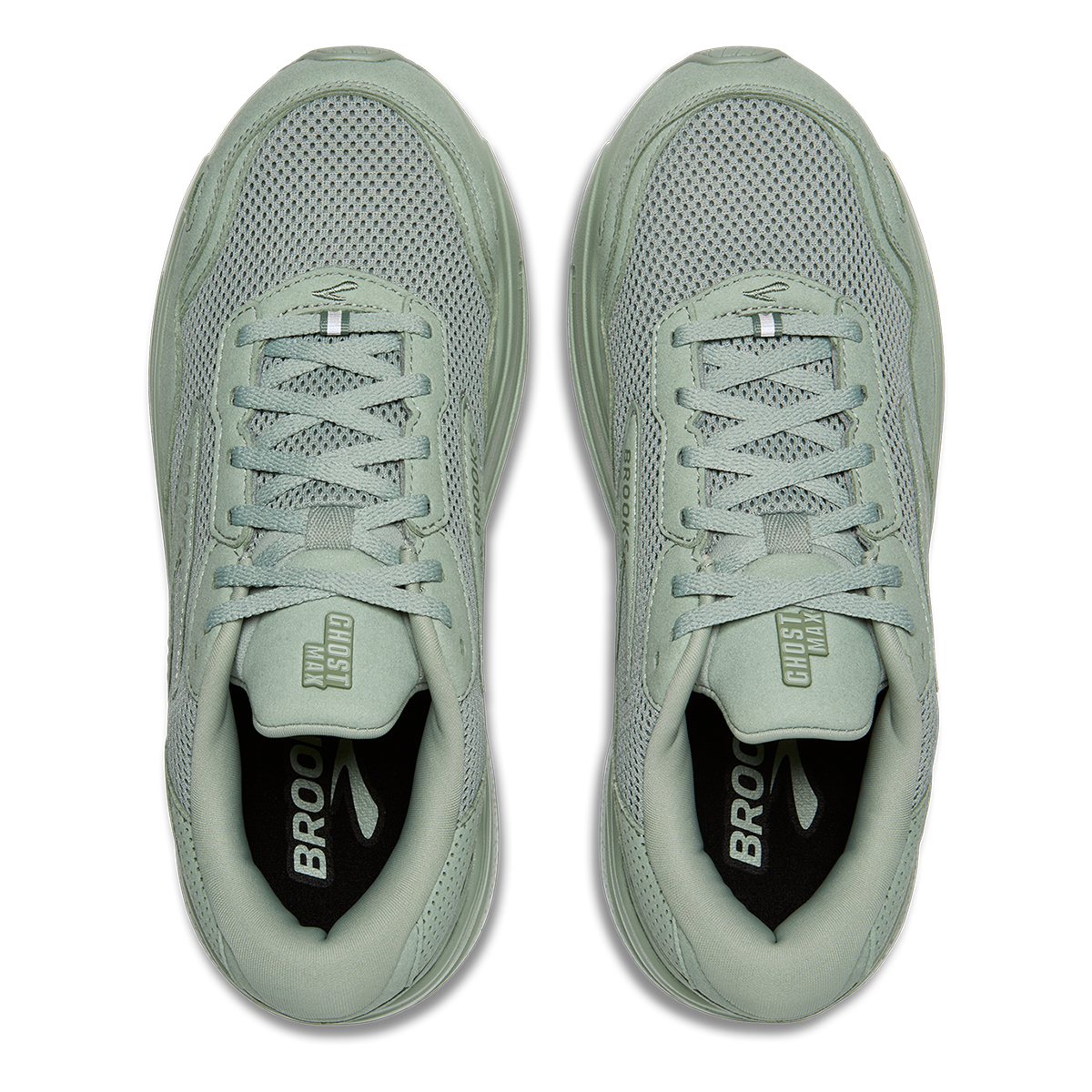 Brooks Ghost Max SE — London Fog - Green Haze - Coconut — Size D — Width 8.5 — Alternate View 15