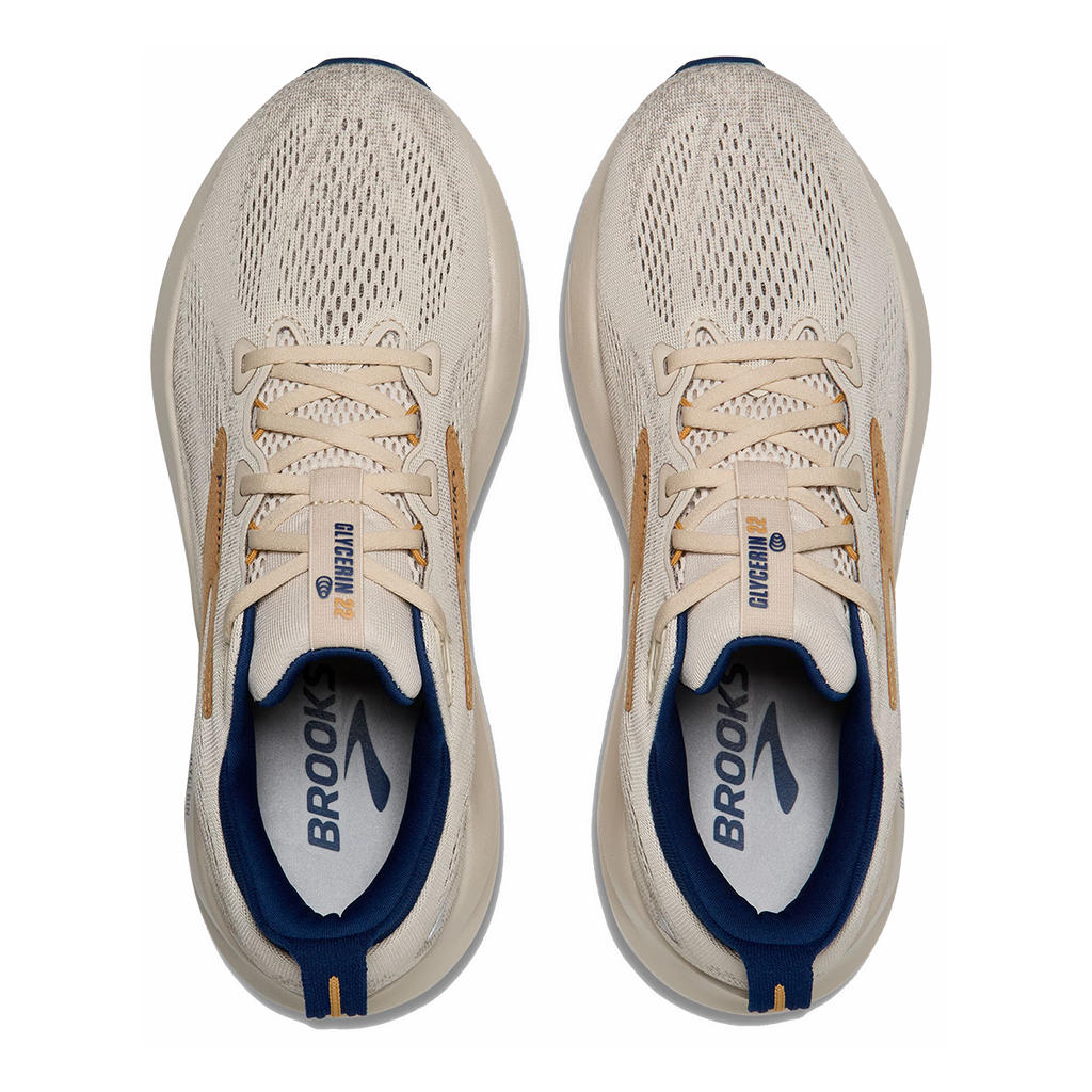 Brooks Glycerin 22 — Moonbeam - Blue - Taffy — Size D — Width 8 — Back View