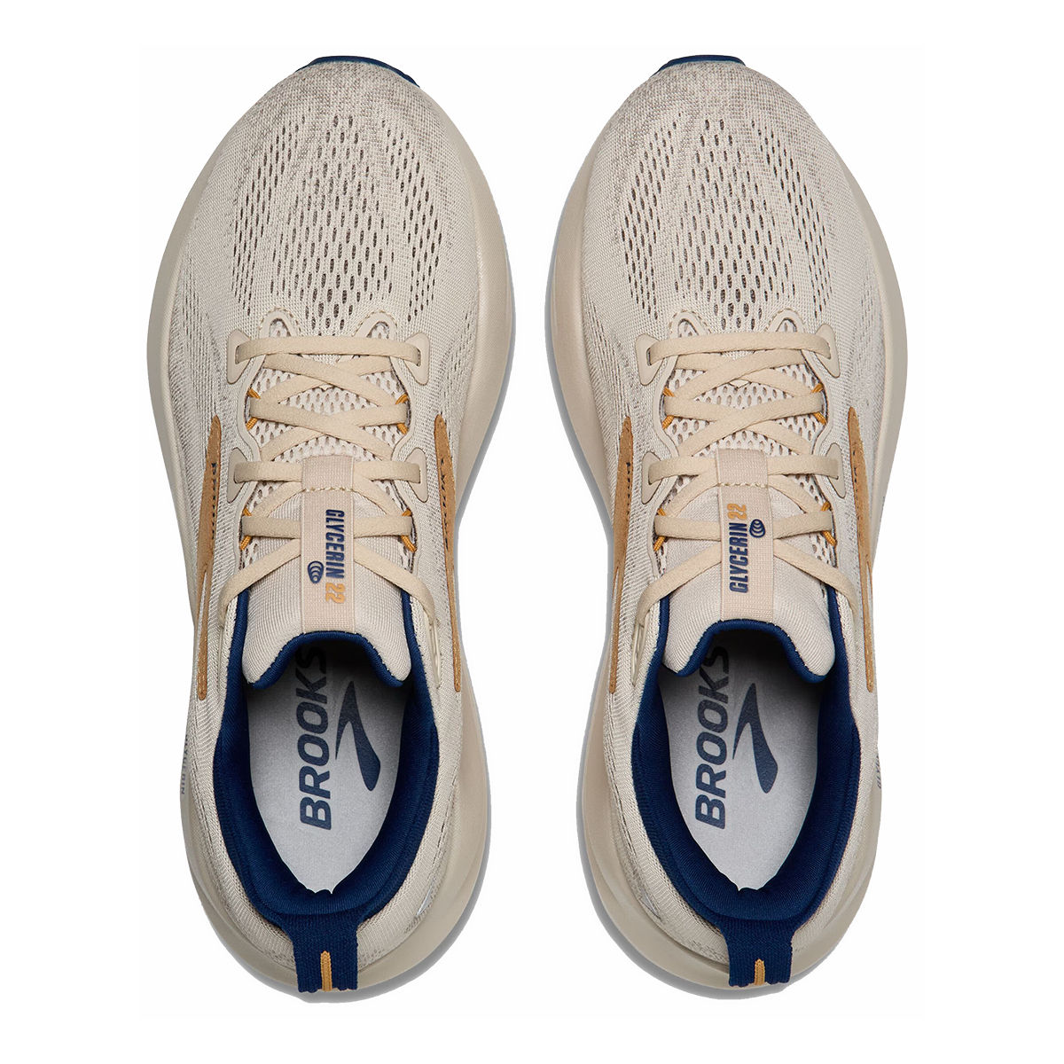 Brooks Glycerin 22 — Moonbeam - Blue - Taffy — Size D — Width 8 — Back View