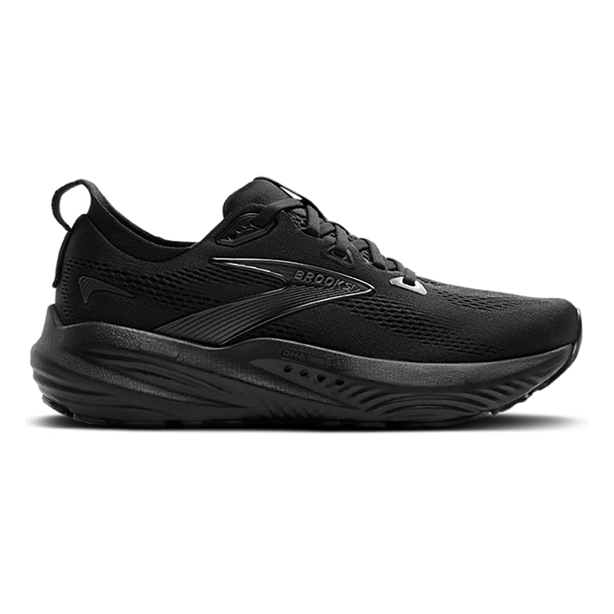 Brooks Glycerin 22 Black - Black - Ebony — Black - Black - Ebony — Size 2E — Width 8 — Front View