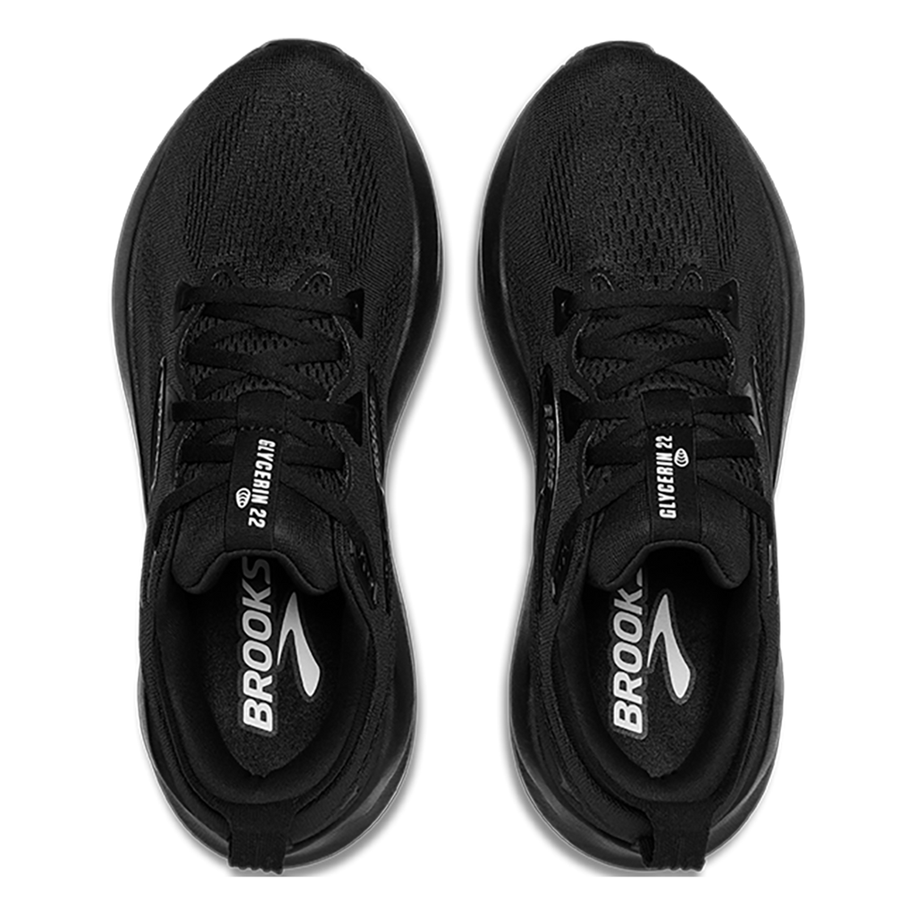 Brooks Glycerin 22 Black - Black - Ebony — Black - Black - Ebony — Size B — Width 5 — Back View