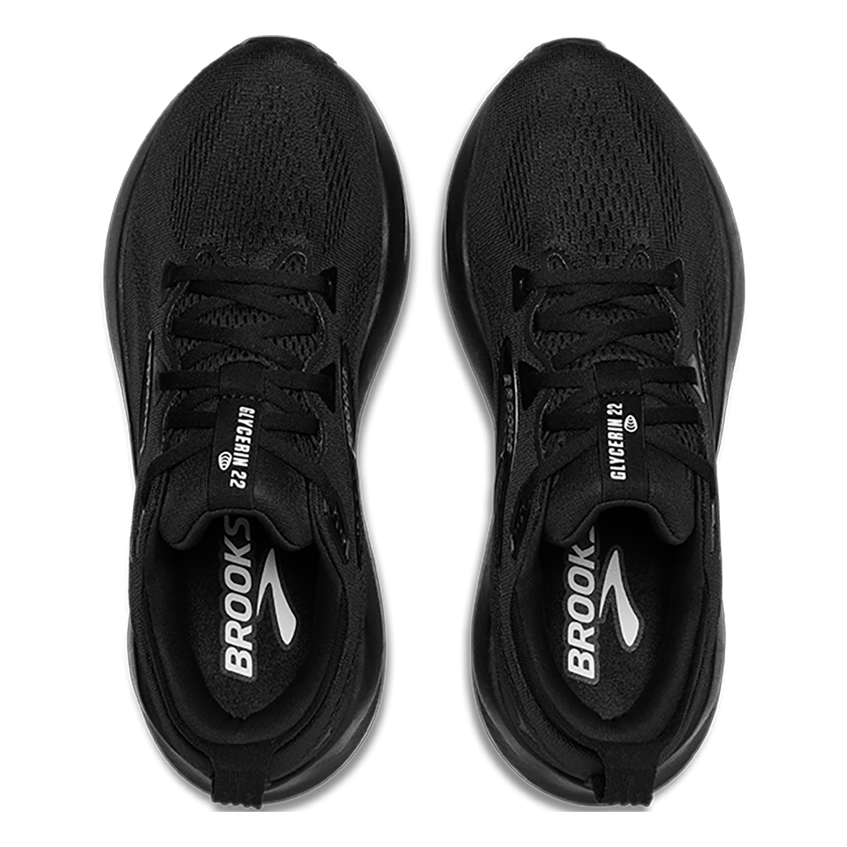 Brooks Glycerin 22 Black - Black - Ebony — Black - Black - Ebony — Size B — Width 5 — Back View