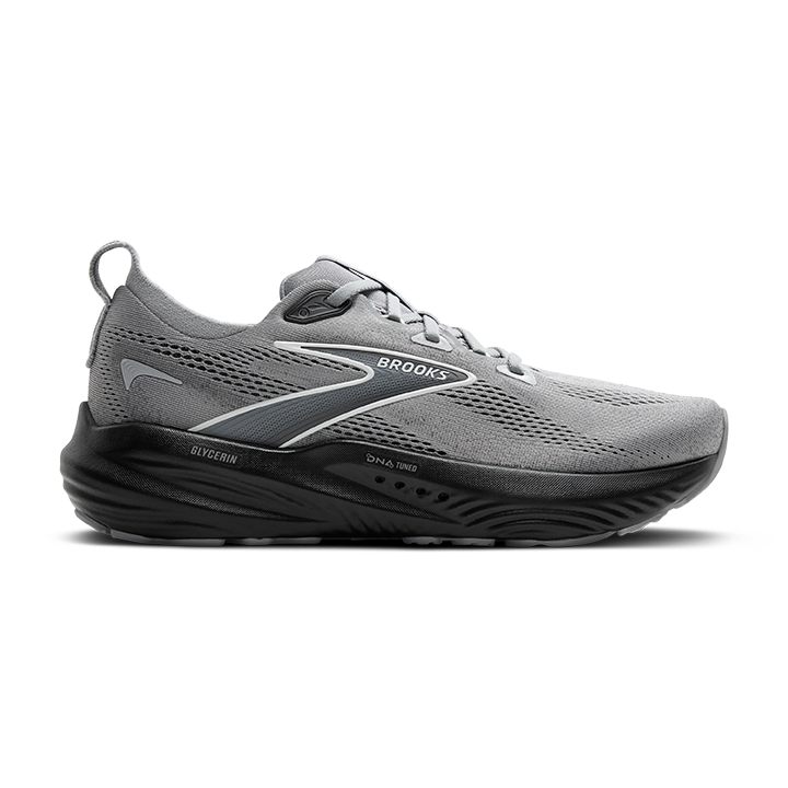 Brooks Glycerin 22 Primer Gray - Ebony - Bluewash — Primer Gray - Ebony - Bluewash — Size 2E — Width 8 — Front View