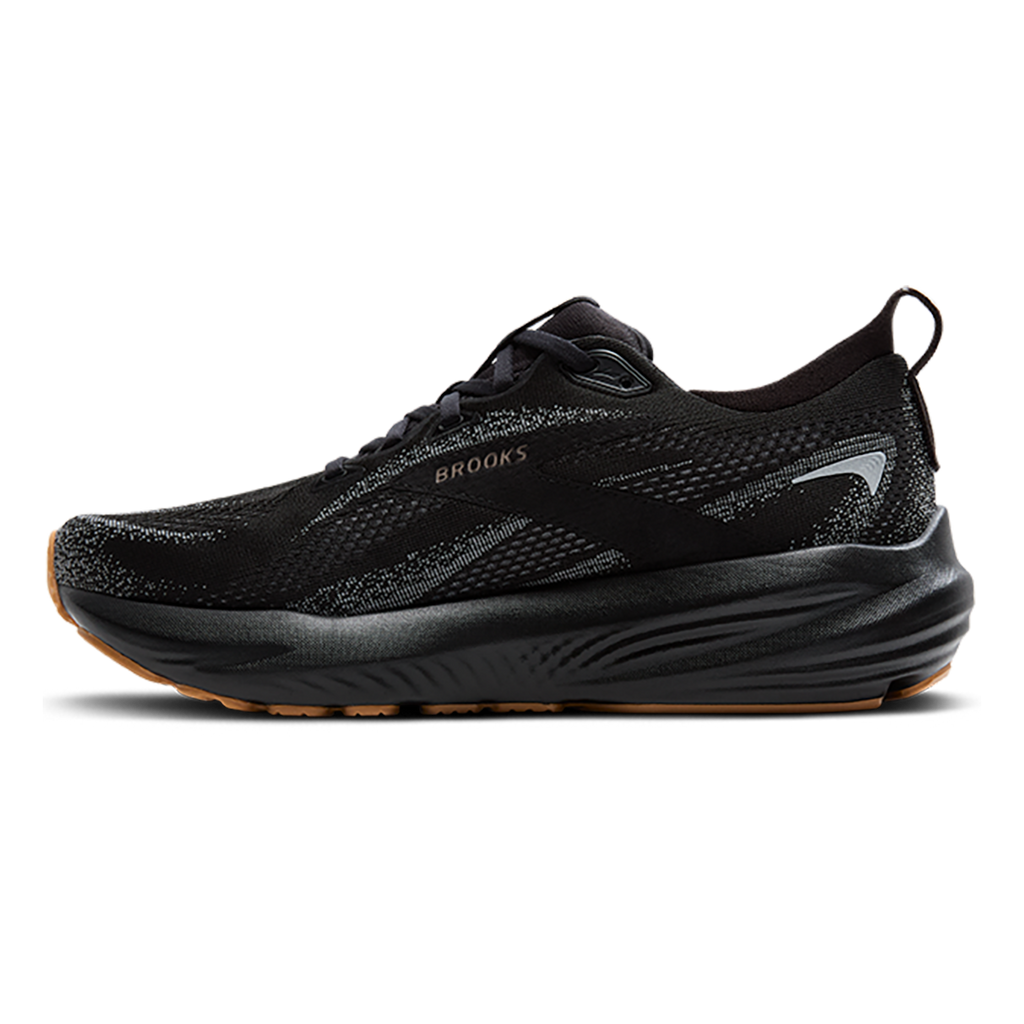 Brooks Glycerin 22 Black - Primer Gray - Biscuit — Black - Primer Gray - Biscuit — Size D — Width 7 — Side View